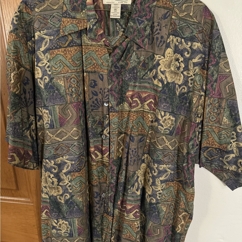 Men's Tori Richard Multicolor Patterned Shirt